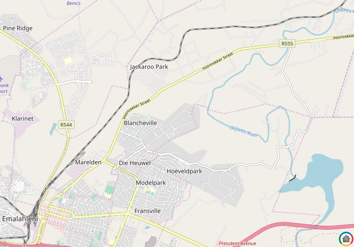 Map location of River View